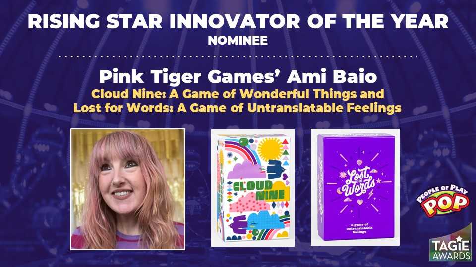 Pink Tiger Games’ Ami Baio Nominated for “Rising Star Innovator of the Year” in 2023 TAGIE Awards