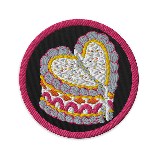 Hurt Party broken heart cake Embroidered patches