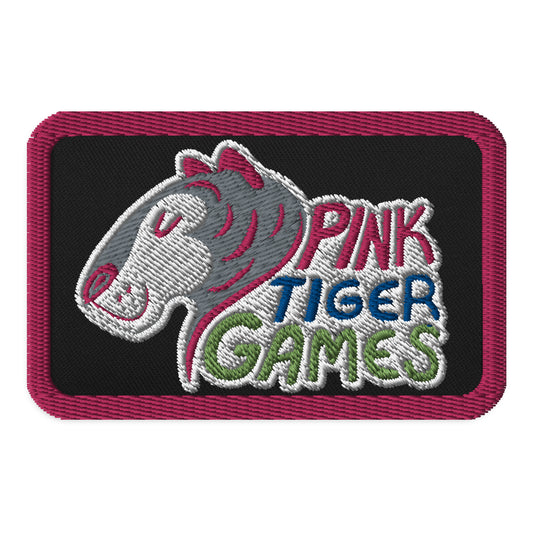 Pink Tiger Games Logo Embroidered patches