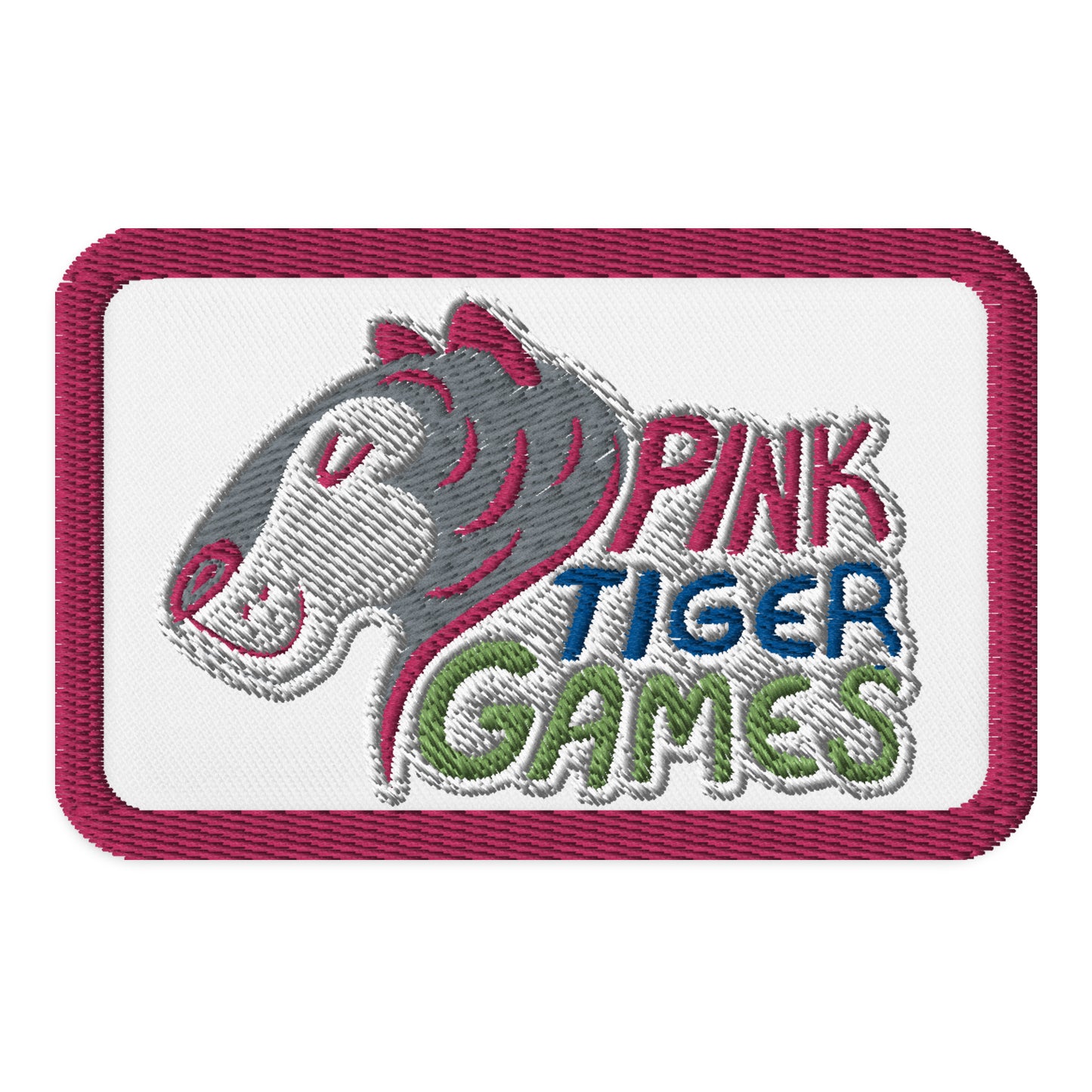 Pink Tiger Games Logo Embroidered patches