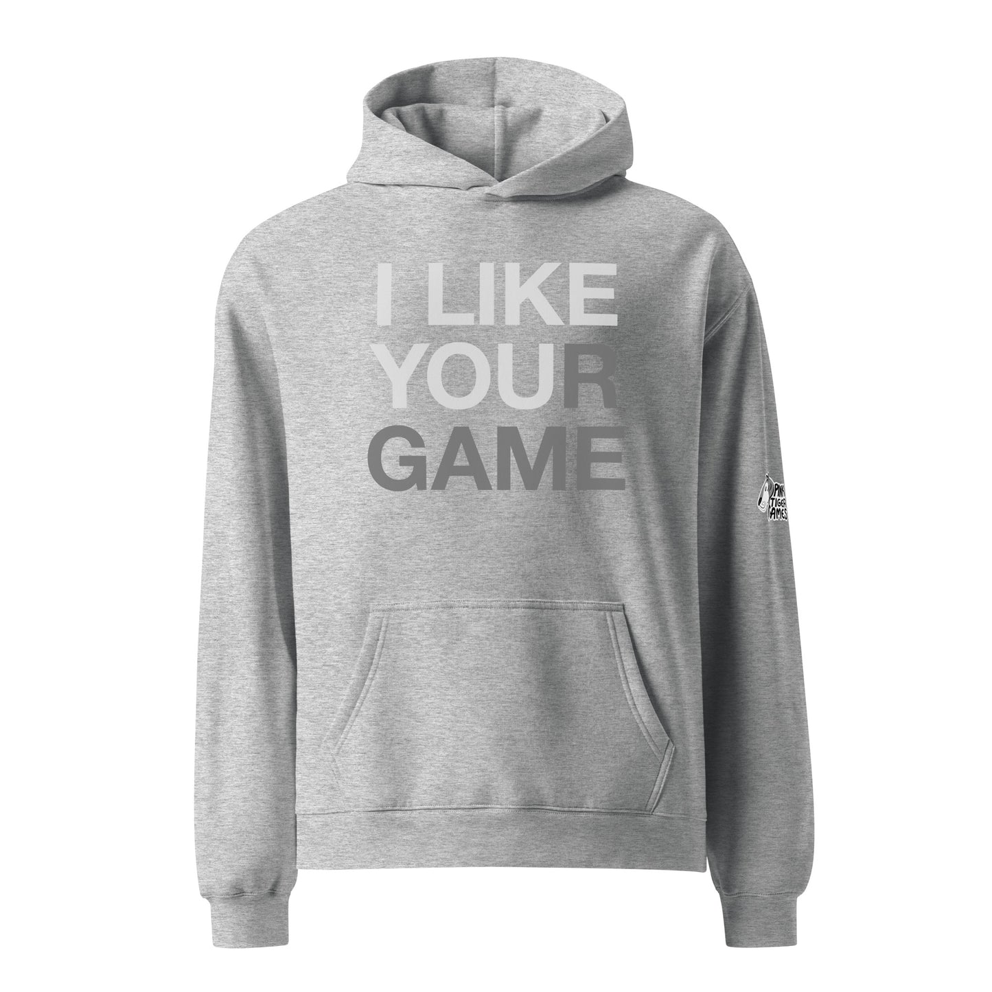 I like your game Pink Tiger Games Unisex oversized hoodie