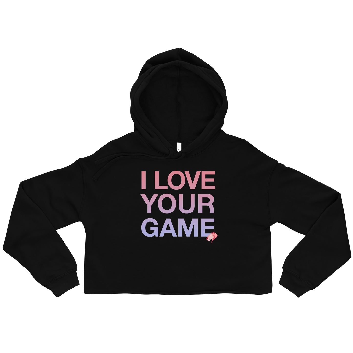 I LOVE YOUR GAME Crop Hoodie