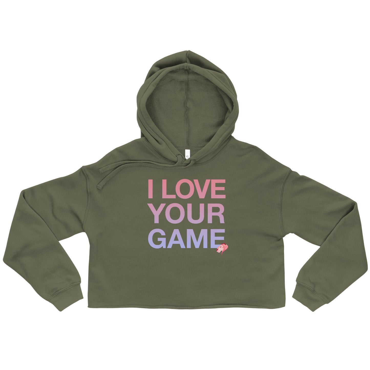 I LOVE YOUR GAME Crop Hoodie